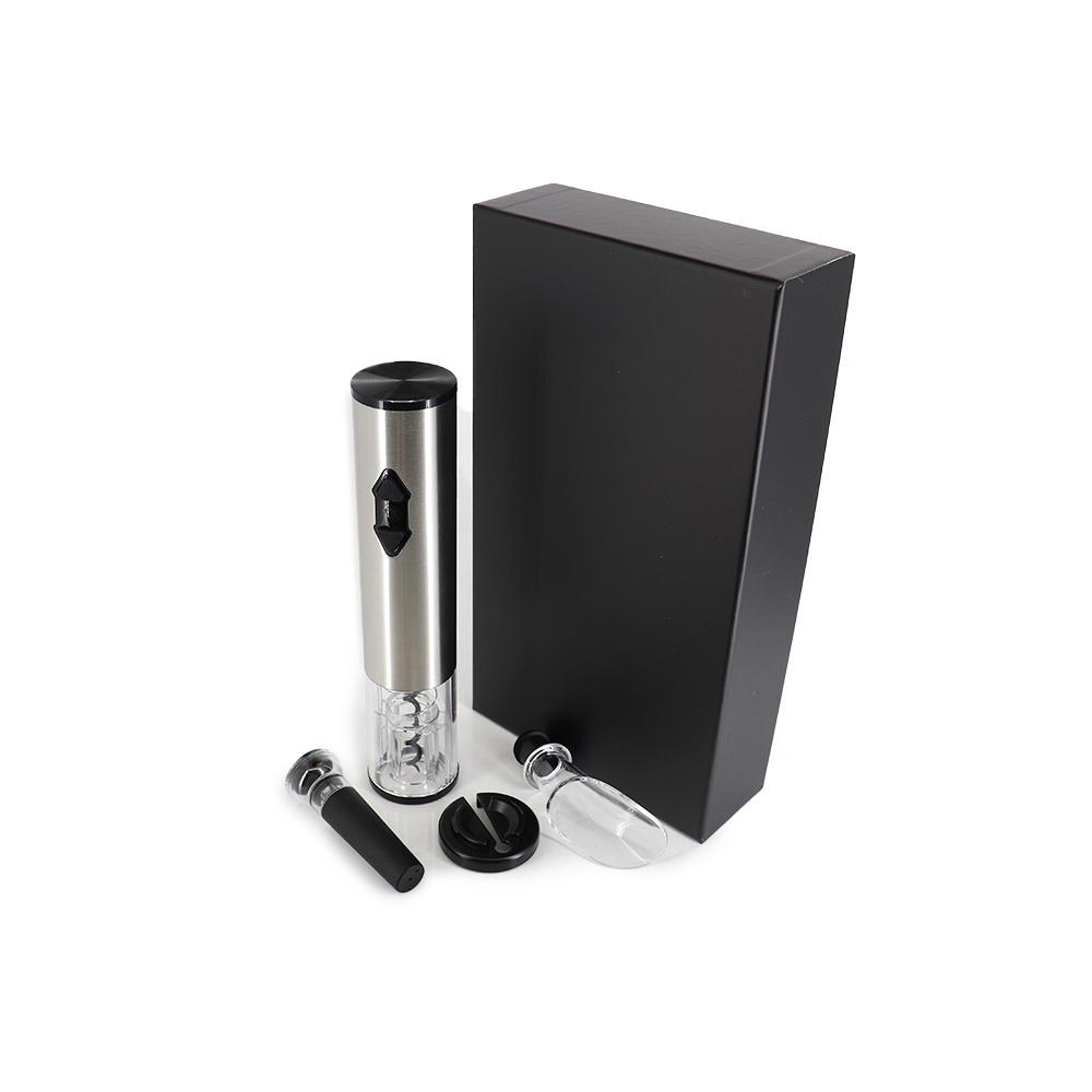 Kit Abridor Vinho Garrafa Automático Elétrico 4 Peças